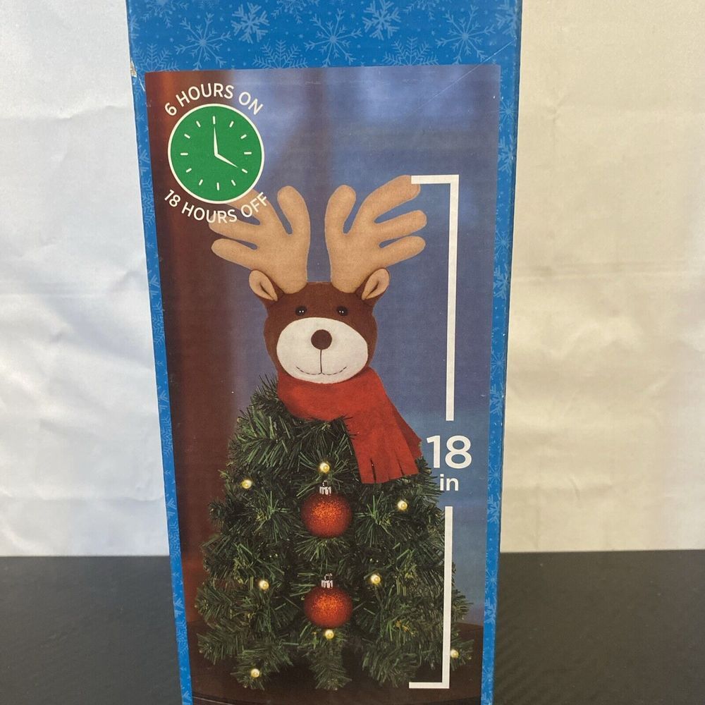 🆕  Holiday Styles,‎  18' Reindeer Christmas Tree 13 LED Lights